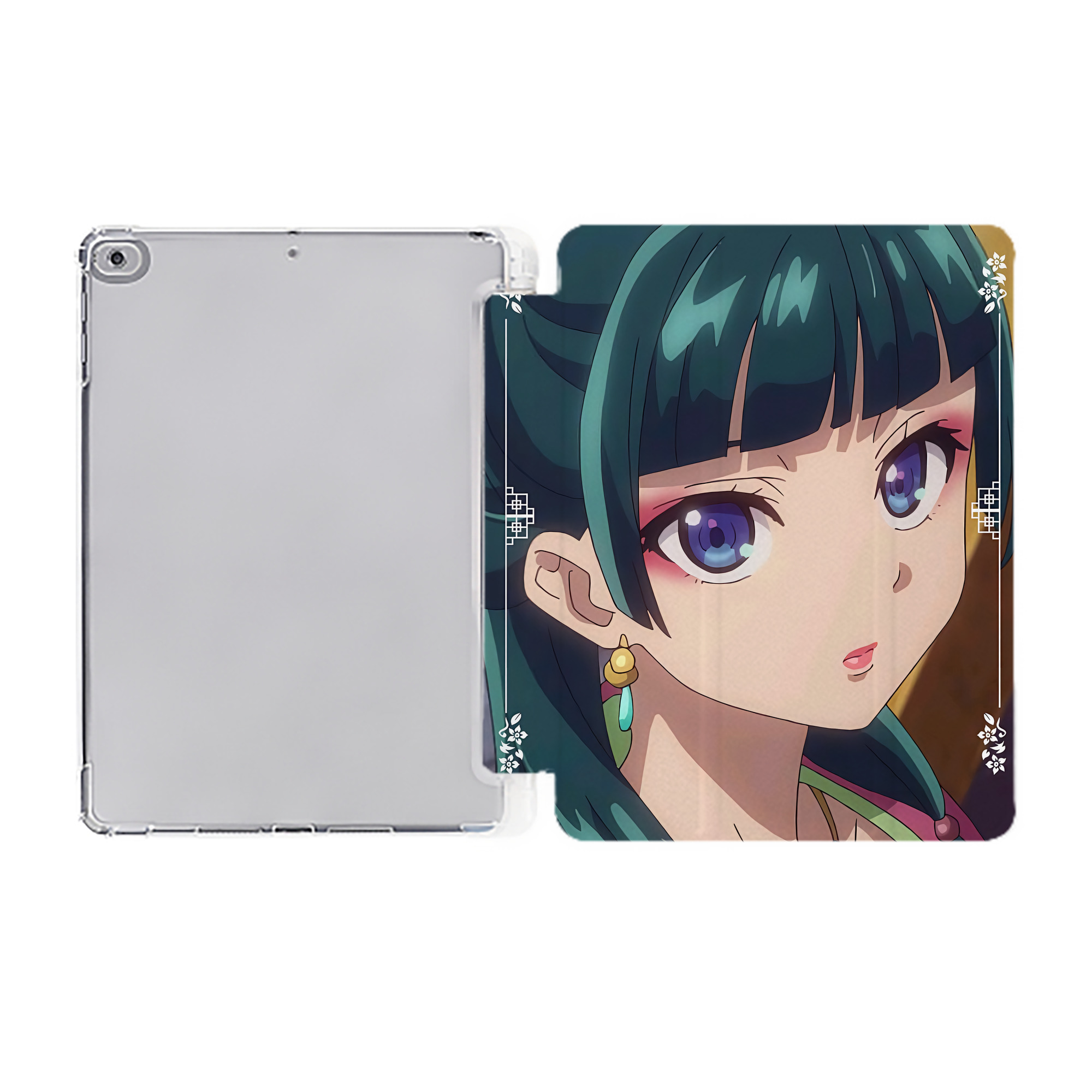 （画像用） 薬屋のひとりごと The Apothecary Diaries IPad ケース ペン収納付き 三つ折りスタンド PUレザー×シリコン 対応機種9.5/10.5/10.9インチ